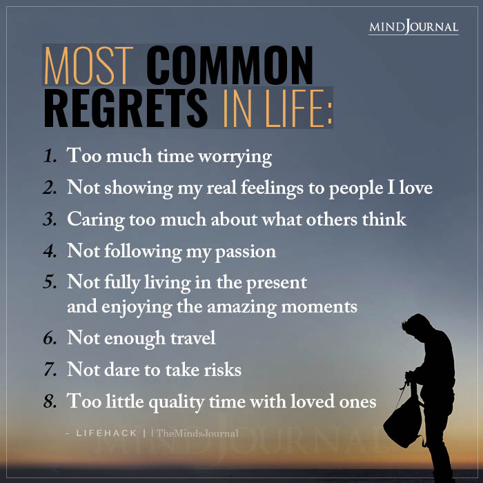 Most Common Regrets In Life