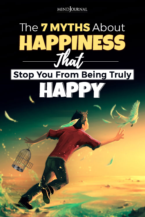 Myths About Happiness Pin