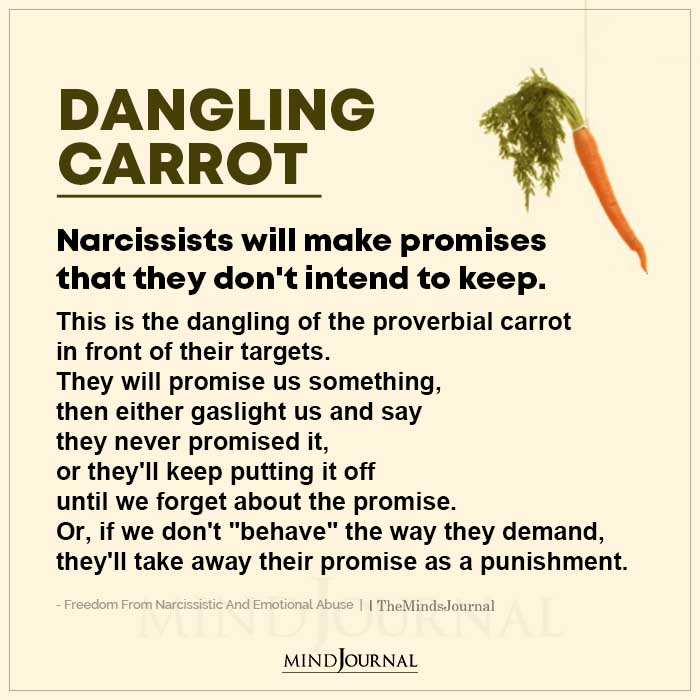 Narcissists Will Make Promises That They Dont Intend To Keep