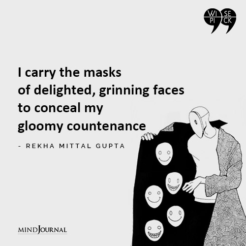 Rekha Mittal Gupta I carry the masks of delighted