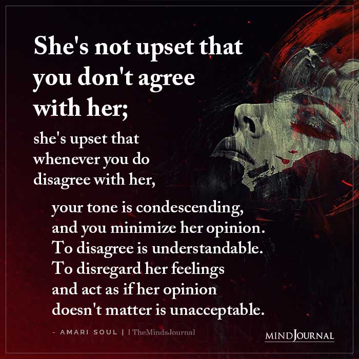 Shes Not Upset That You Dont Agree With Her
