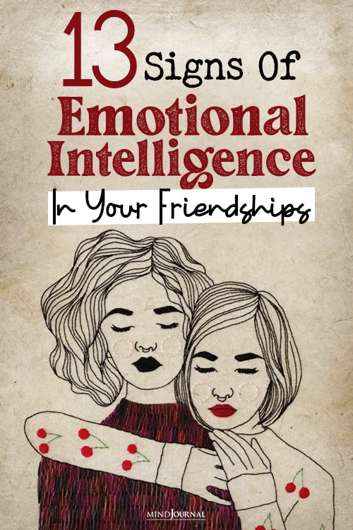 Signs Of Emotional Intelligence Friendships pin