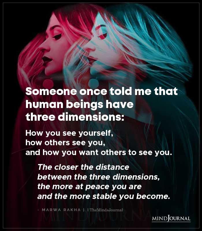 Someone Once Told Me That Human Beings Have Three Dimensions