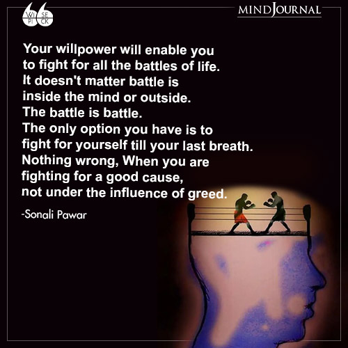 Sonali Pawar Your willpower will enable you