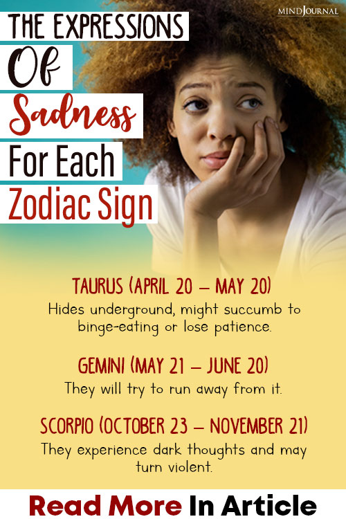 The Expressions Of Sadness For Each Zodiac Sign pin
