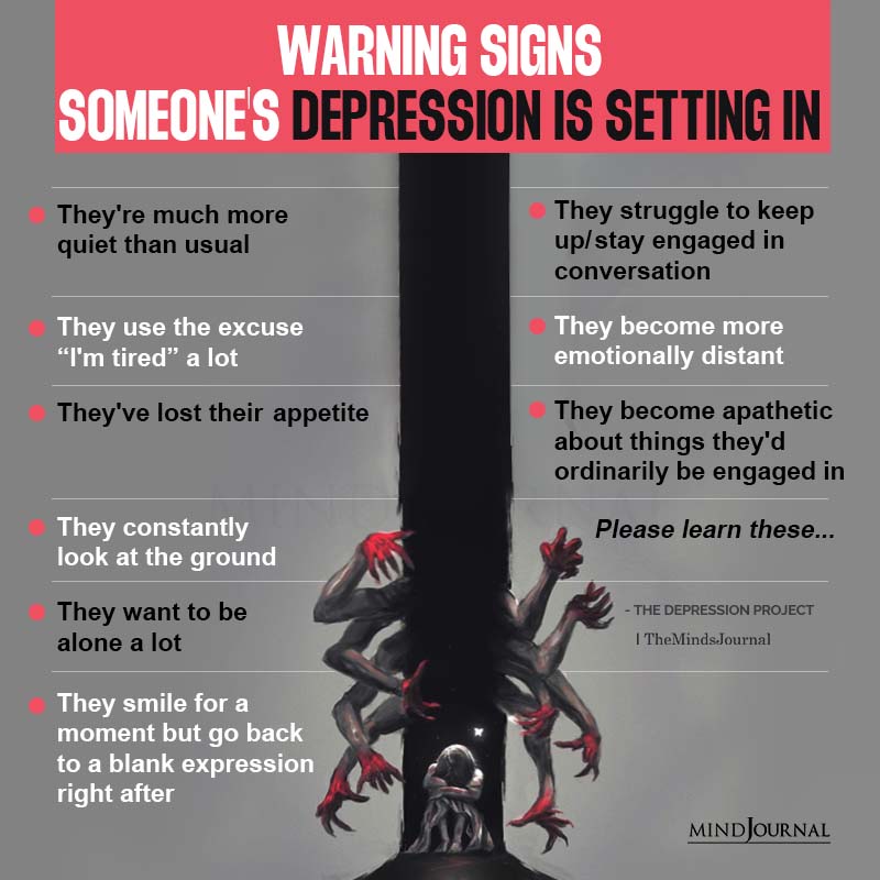 Warning Signs Someones Depression Is Setting In