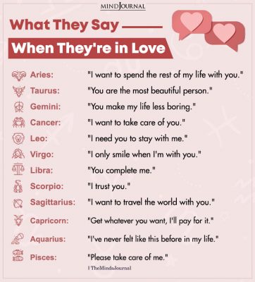 What Zodiac Signs Say When They're In Love - Zodiac Memes