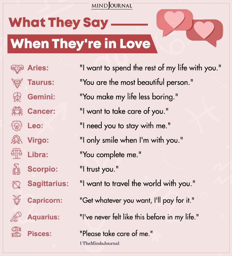 What Zodiac Signs Say When They're in Love