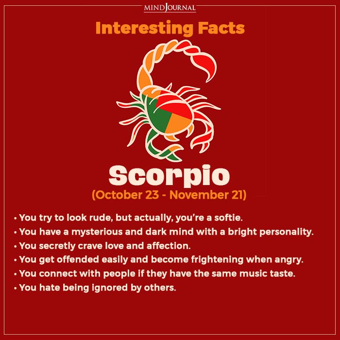 interesting facts scorpio