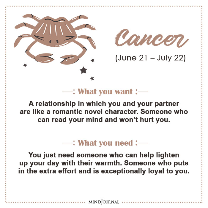 want vs need in a relationship cancer