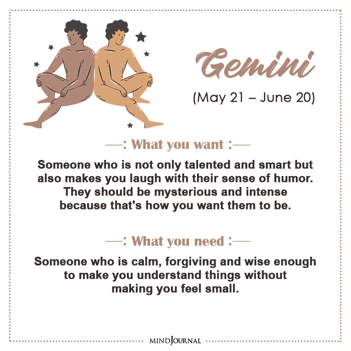 want vs need in a relationship gemini