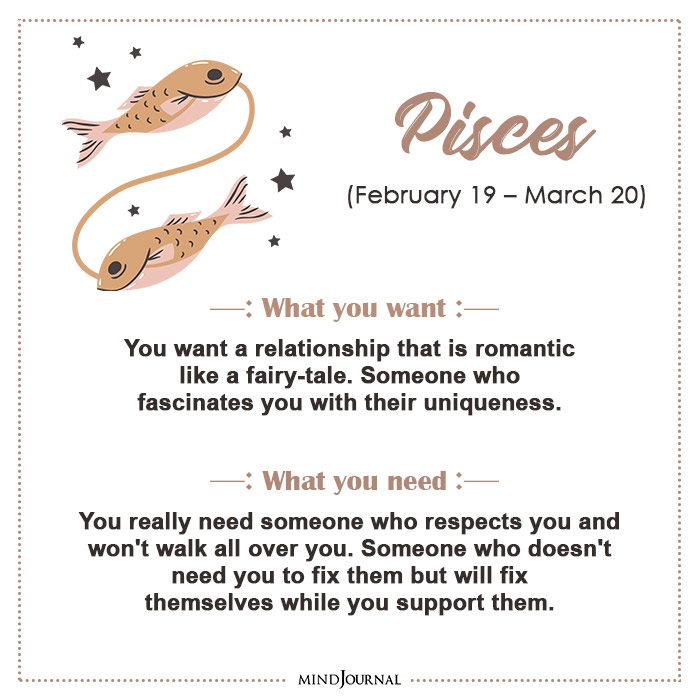 want vs need in a relationship pisces