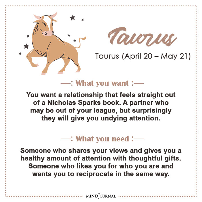 want vs need in a relationship taurus