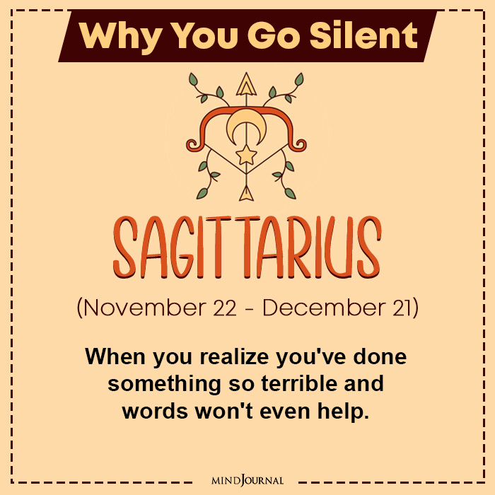 when you go silent sagittarius