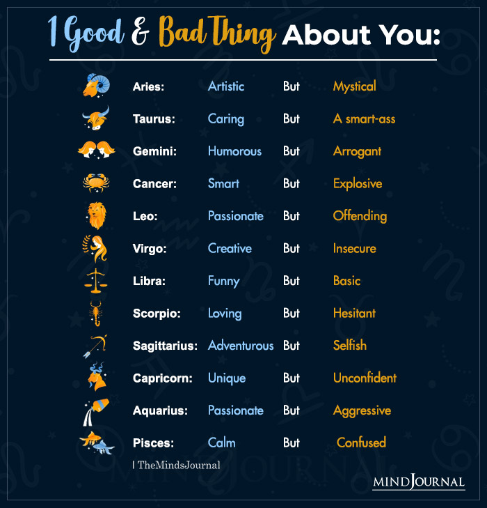 1 Good & Bad Thing About You