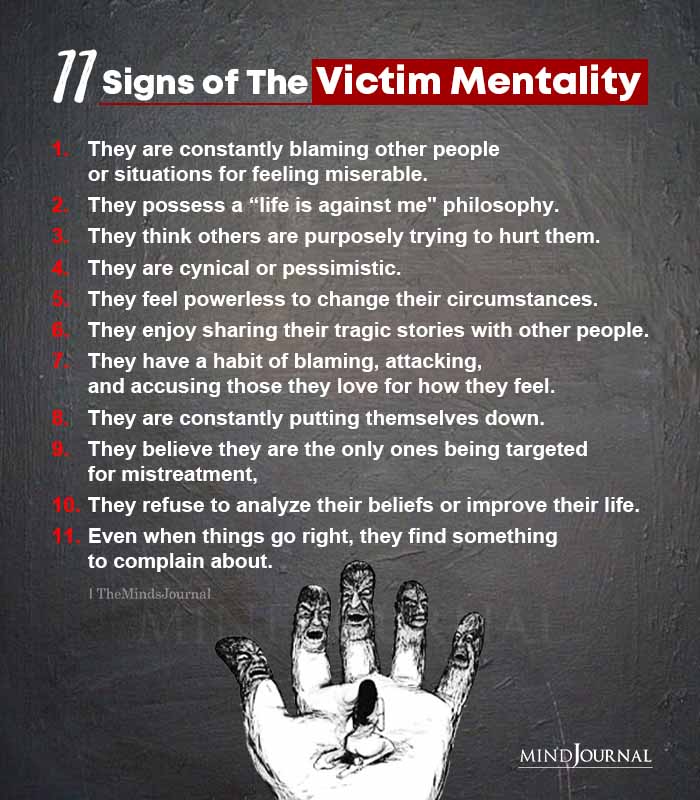 11 Signs Of The Victim Mentality