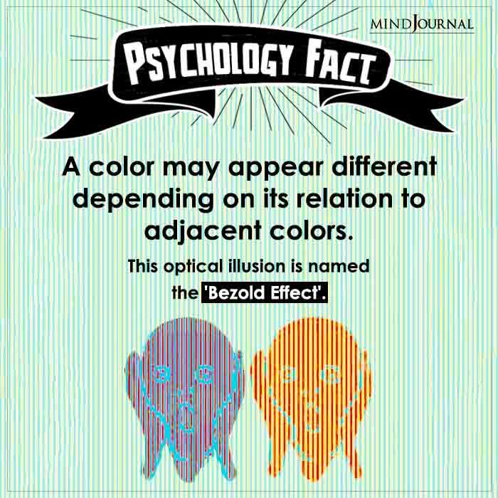 A Color May Appear Different Depending On