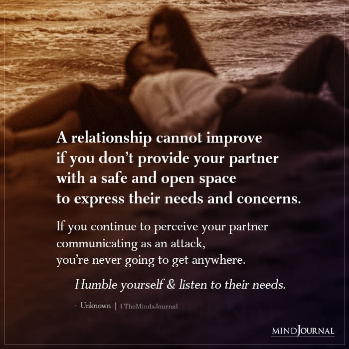 A Relationship Cannot Improve If You Don't