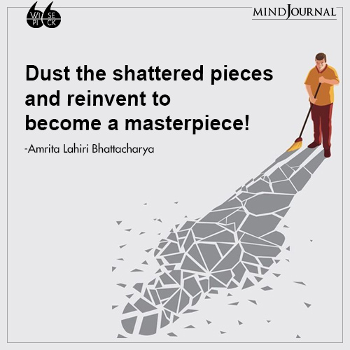 Amrita Lahiri Bhattacharya Dust the shattered pieces