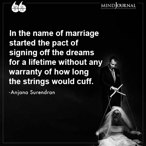 Anjana Surendran In the name of marriage