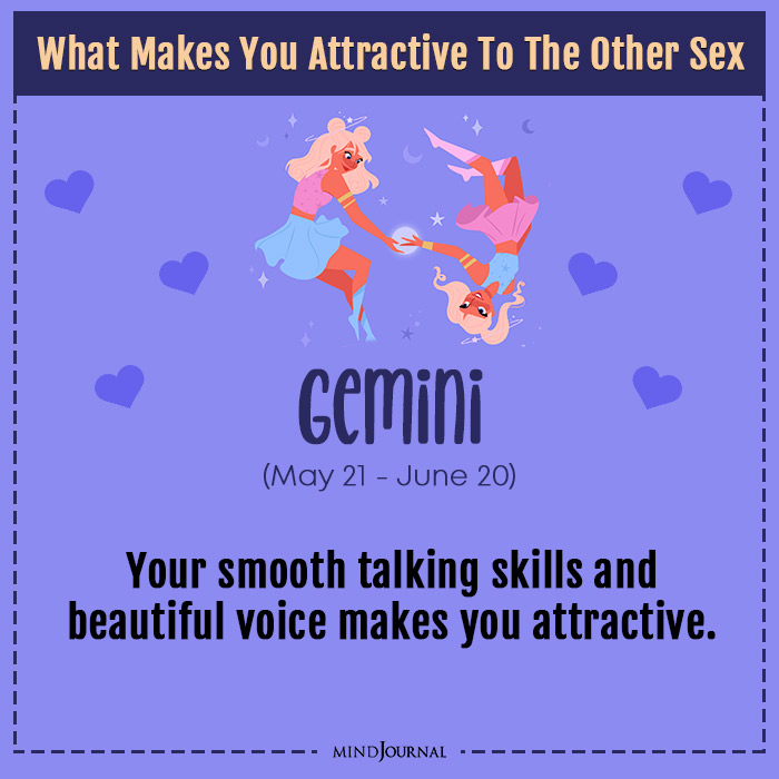 Attractive To The Other Sex Based on Your Zodiac Sign Gemini