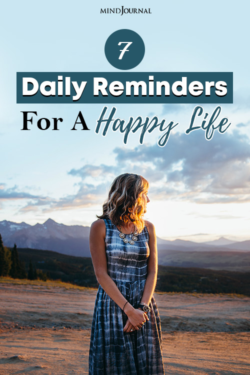 Daily Reminder For A Happy Life Pin