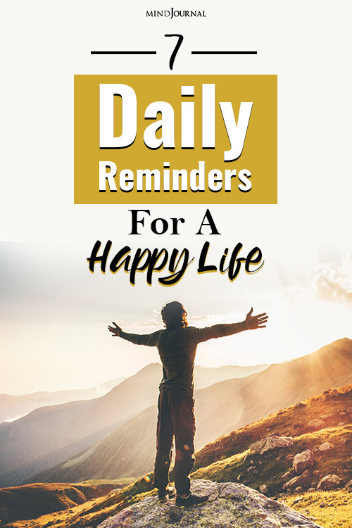 Daily Reminders For A Happy Life Pin