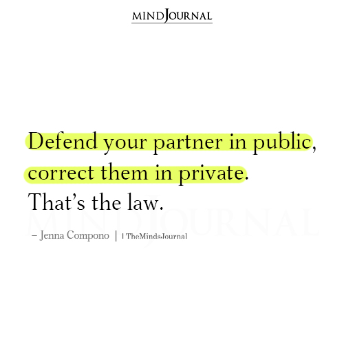 Defend Your Partner In Public