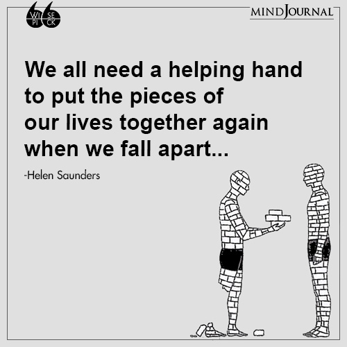 Helen Saunders We all need a helping hand