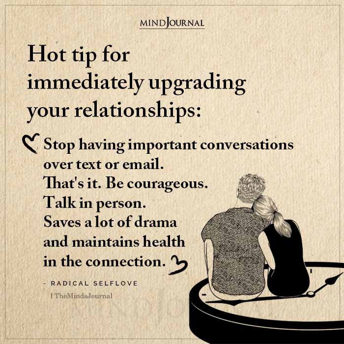 Hot Tip For Immediately Upgrading Your Relationships