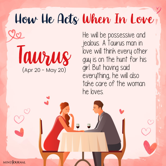 Taurus man when in love