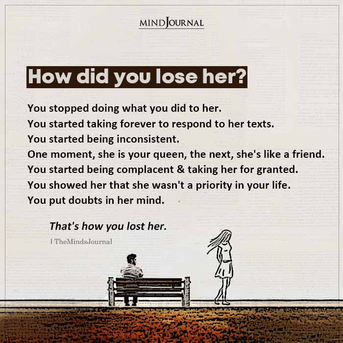 How Did You Lose Her
