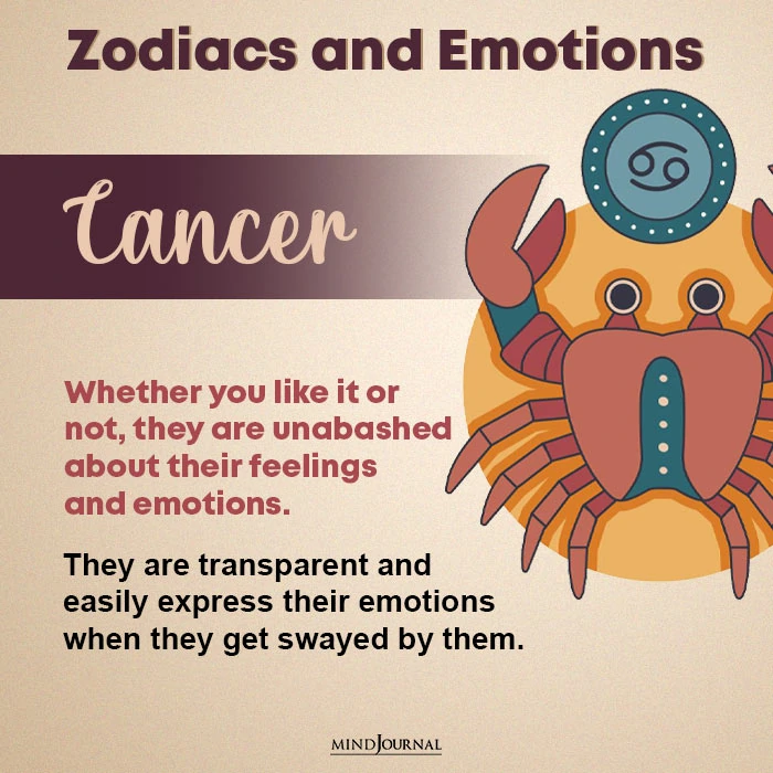 Cancer is one of the most emotional zodiac signs