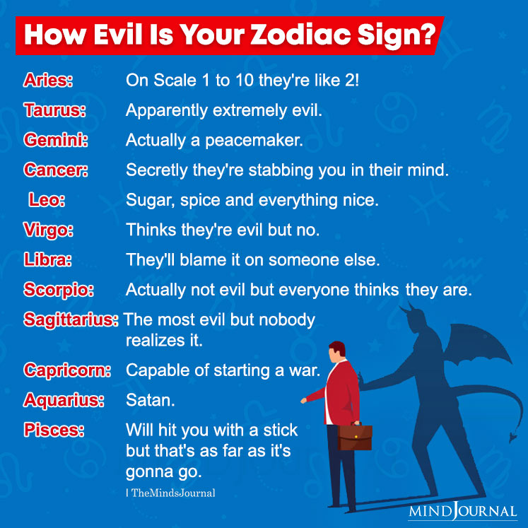 How Evil Is Your Zodiac Sign