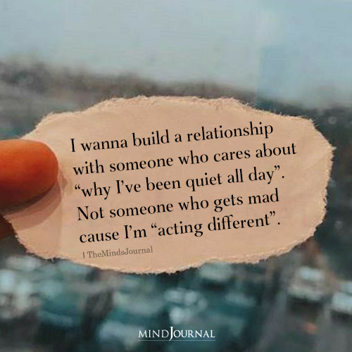 I Wanna Build A Relationship With Someone