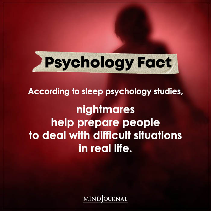 nightmares help prepare people to deal with difficult situations in real life.