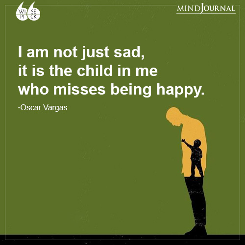 Oscar Vargas who misses being happy