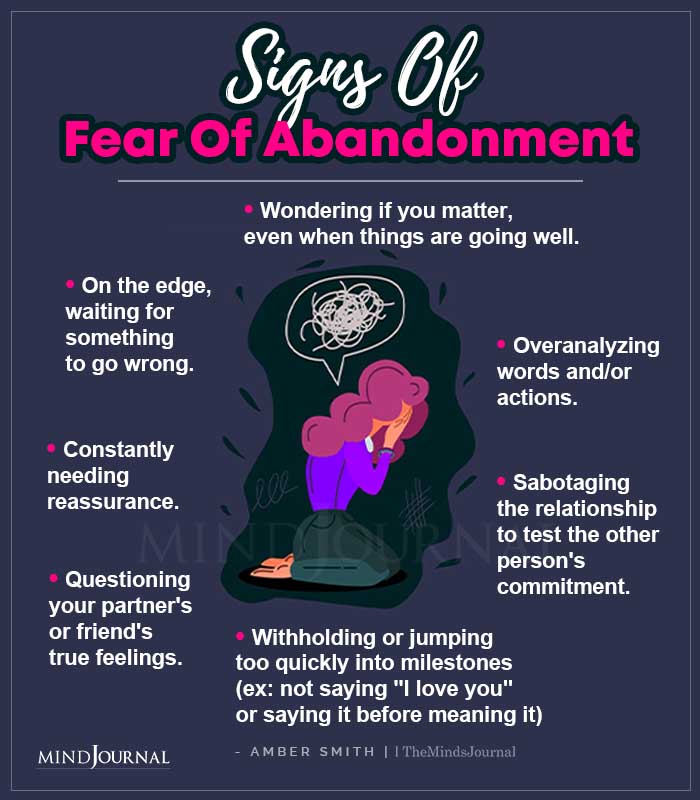 Signs Of Fear Of Abandonment