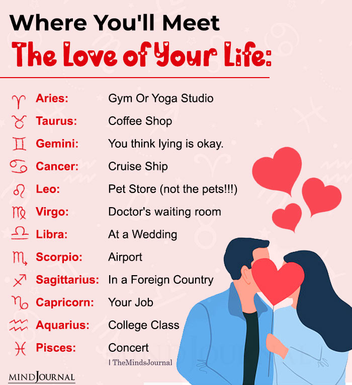 Where You'll Meet The Of Your Life Zodiac Quote