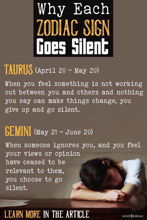 Why Each Zodiac Sign Goes Silent pindetail