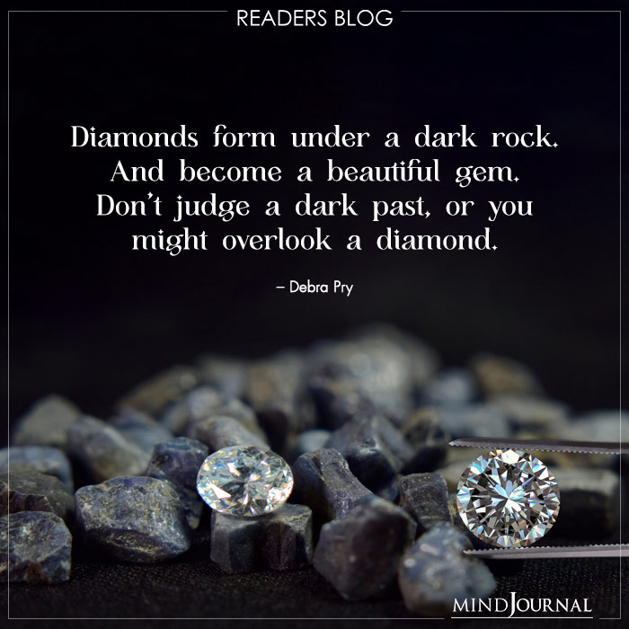 diamonds form under a dark rock