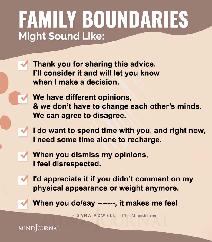 family boundaries might sound like feature