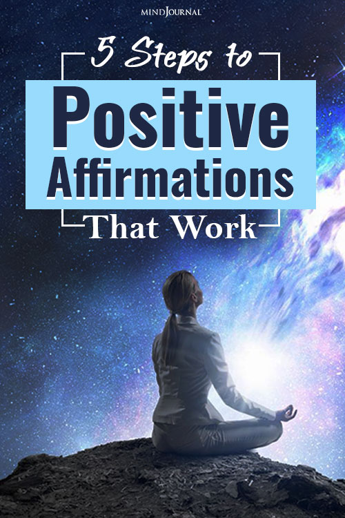 steps to positive affirmations pin