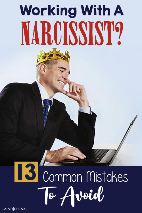 working with a narcissist mistakes pinop