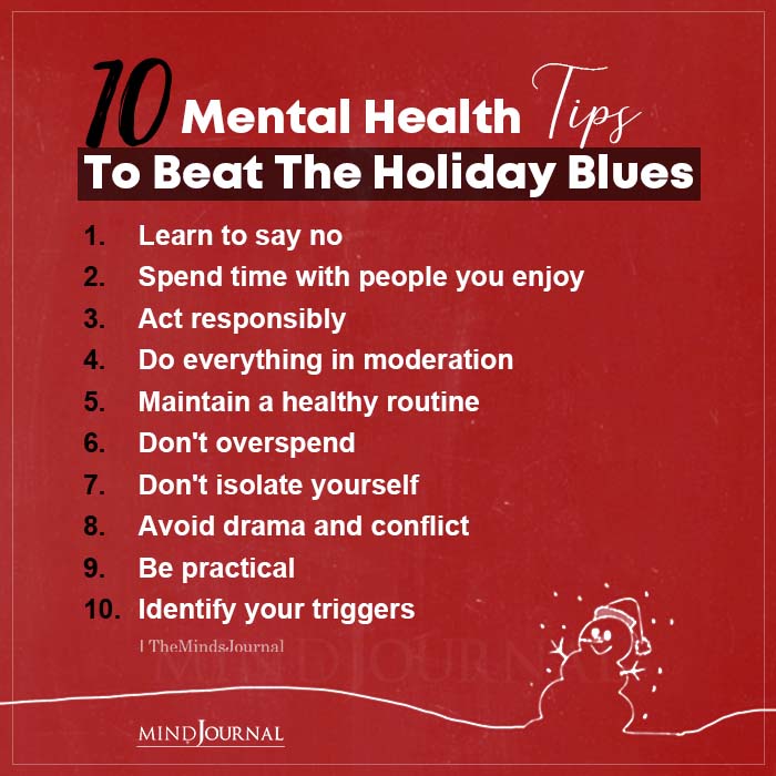 10 Mental Health Tips To Beat The Holiday Blues