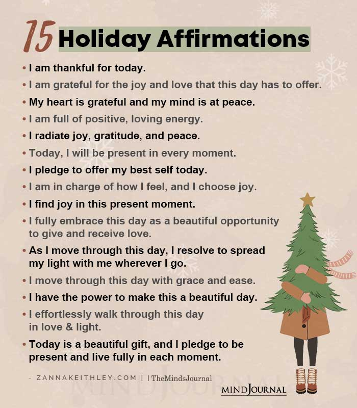 15 Holiday Affirmations I Am Thankful