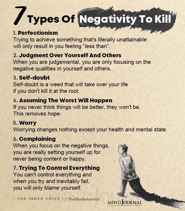 7 Types Of Negativity To Kill