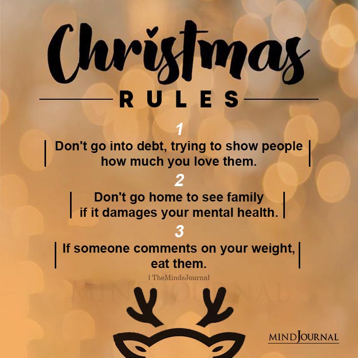 Christmas Rules Don't Go Into Debt