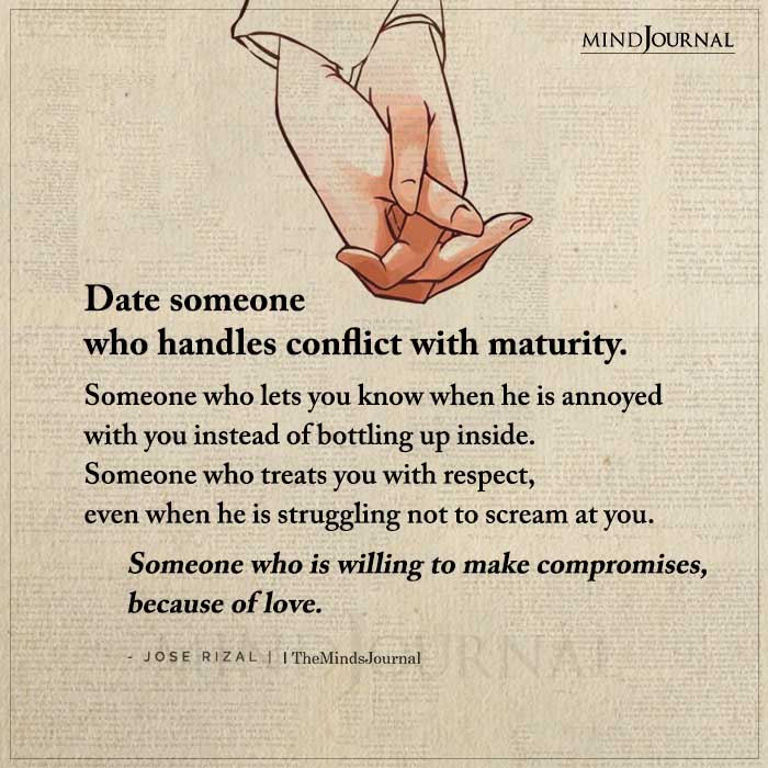 Date Someone Who Handles Conflict With Maturity