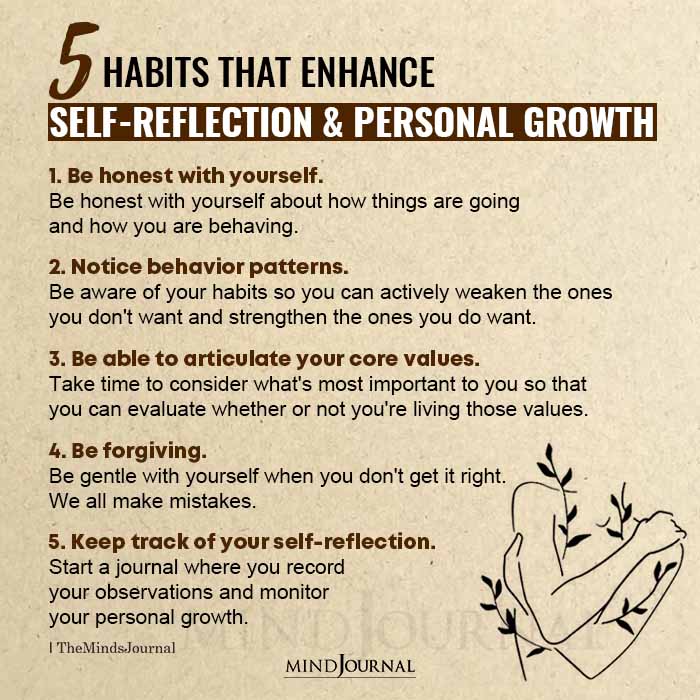 Five Habits That Enhance Self reflection And Personal Growth